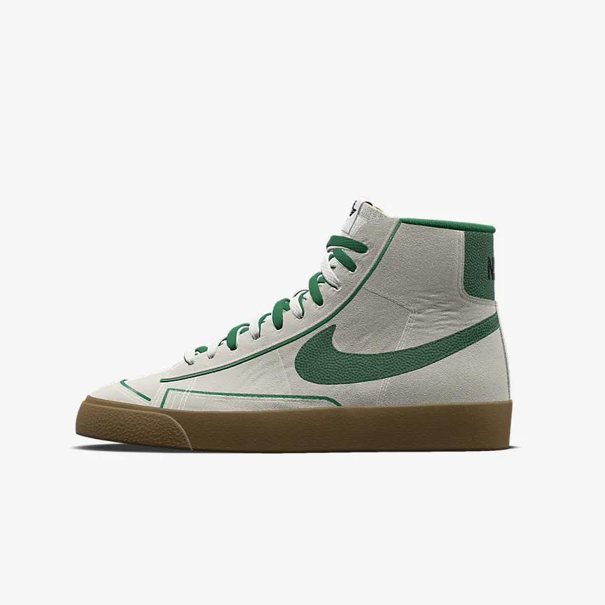 Giày Nike Blazer Mid '77 Unlocked By You Nam Xám Xanh Lá